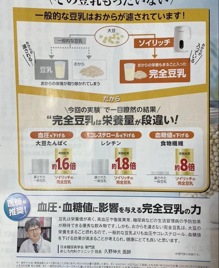 完全豆乳メーカー　ソイリッチ￼