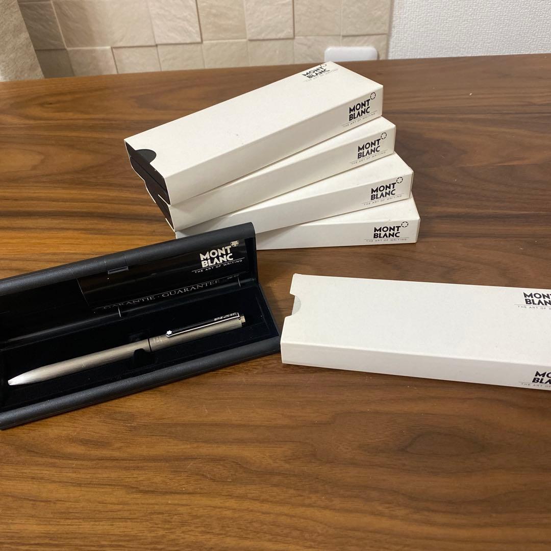 MONTBLANC モンブラン ボールペン2色 ツイスト式 シルバー 5本セット