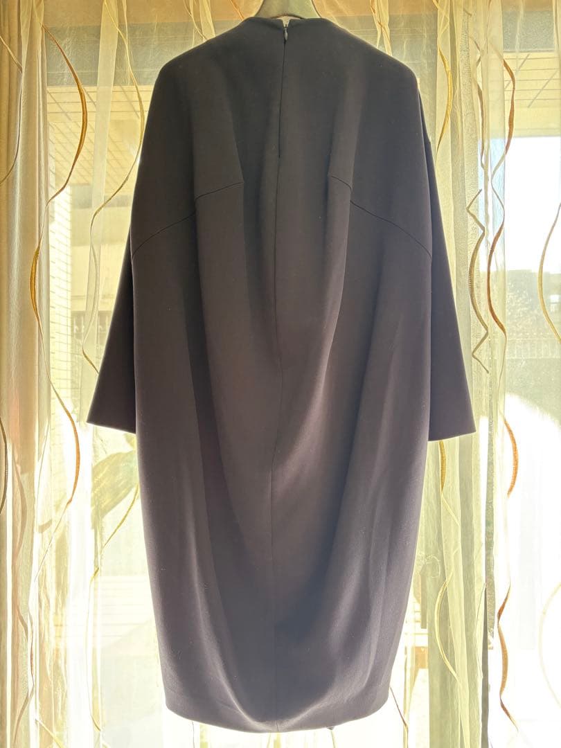 ENFOLD エンフォルド　スポンジダブルクロスコクーンワンピース