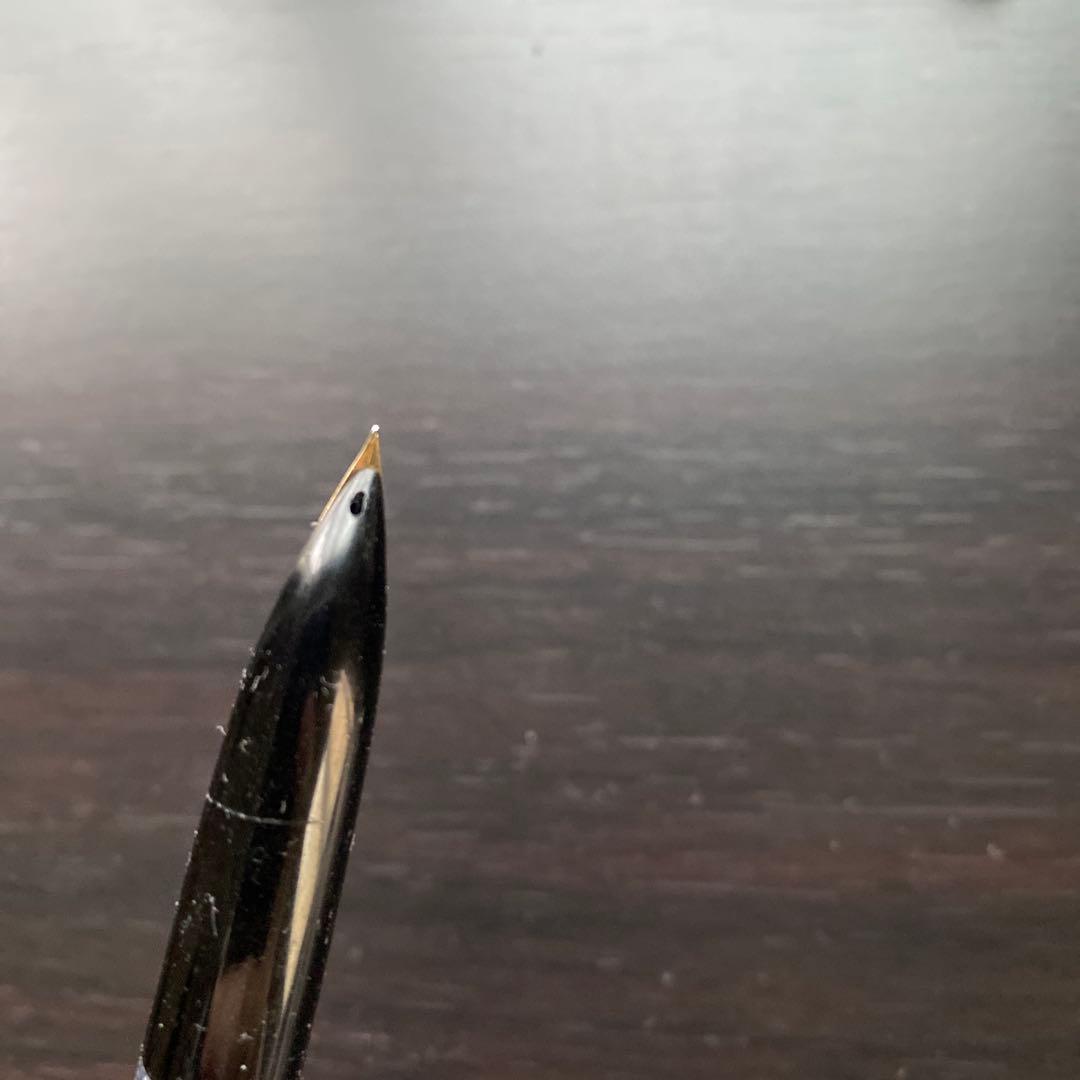 ビンテージ F 万年筆 黒と金 パイロット エリート 初期