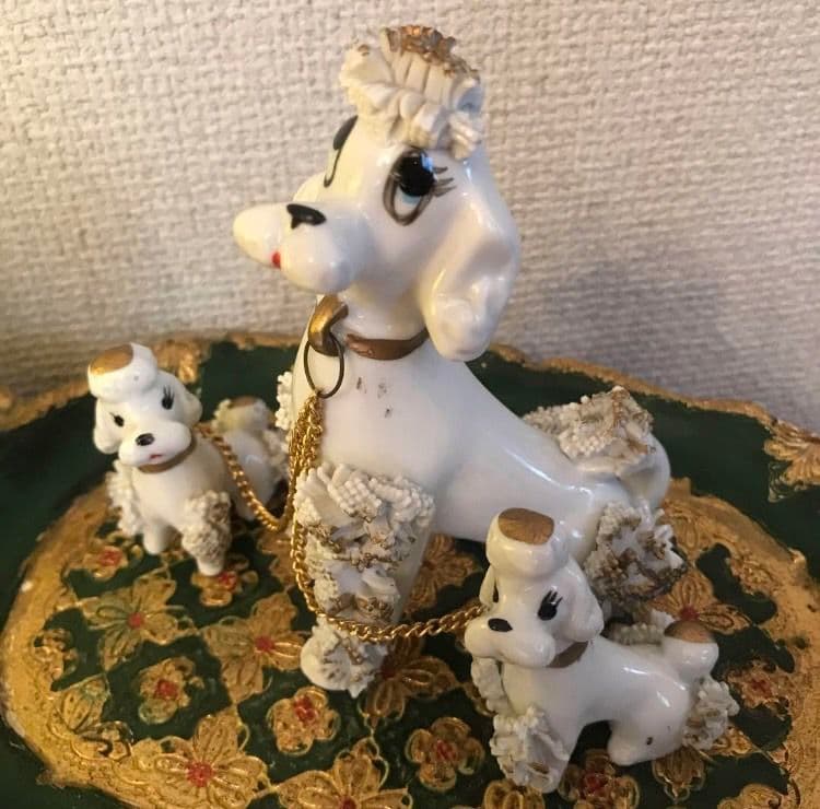 【フランス 30'】陶器のスパゲティプードル/３匹セット