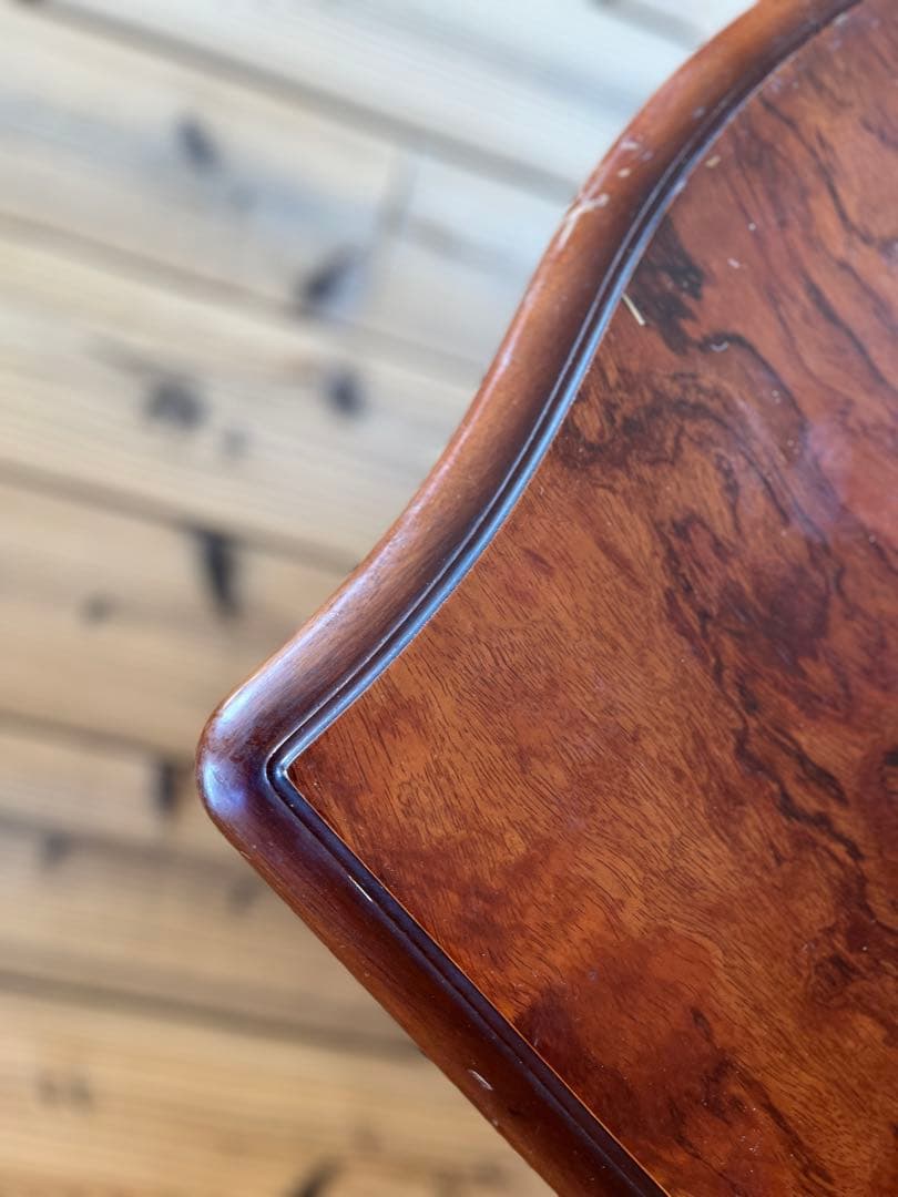 古いローテーブル木製座卓 籐収納棚付きアンティークヴィンテージレトロ