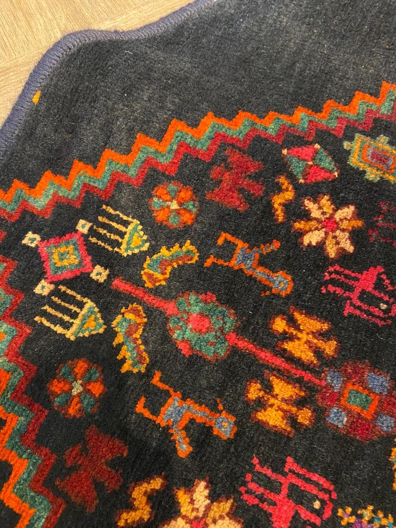 t*☆様 ペルシャ絨毯 ケルマン 186x124cm ヴィンテージ ラグ 手織り