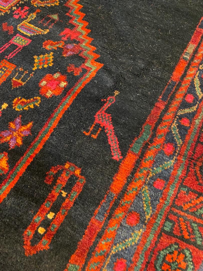 t*☆様 ペルシャ絨毯 ケルマン 186x124cm ヴィンテージ ラグ 手織り