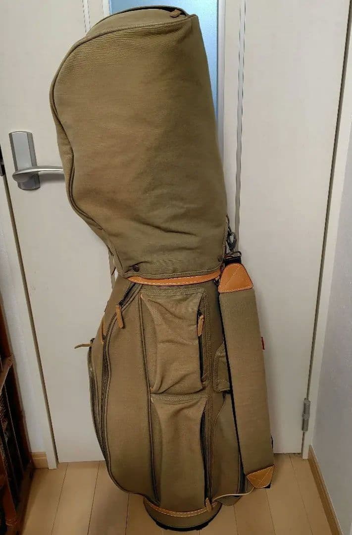 帆布製　オリーブグリーン ゴルフバッグ・キャディバッグ