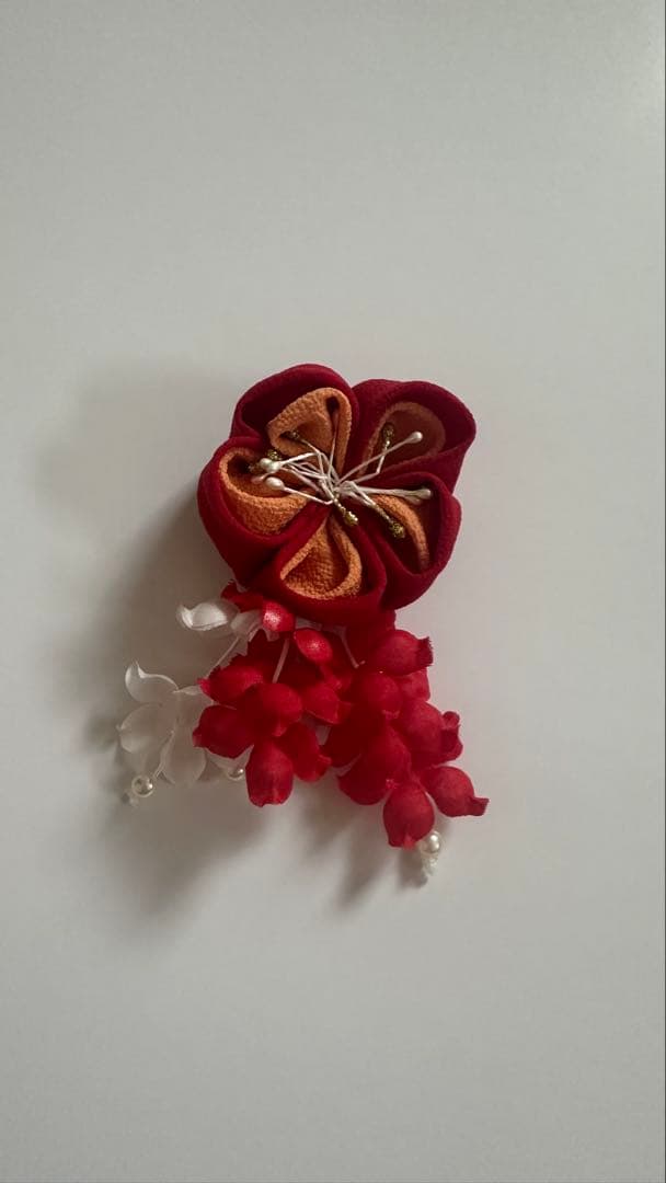 子供用着物セット 花柄刺繍　七五三　3歳　女の子　小町キッズ