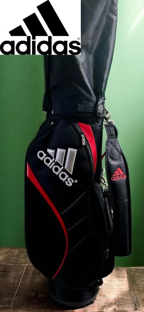 送料無料/美品　adidas キャディバックBLACKｘRED