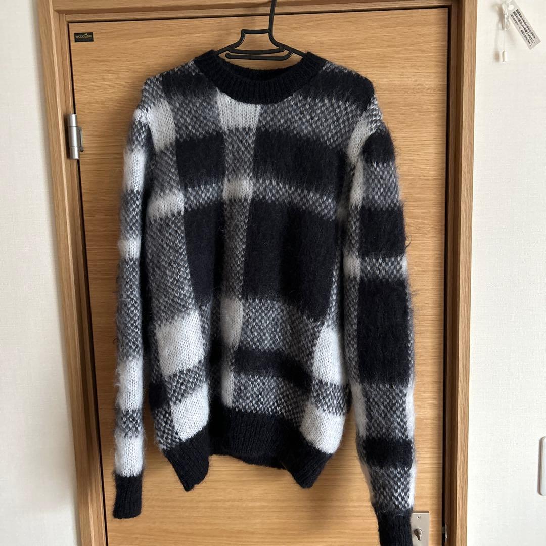 MAISON KITSUNÉ チェック柄 ニットセーター 長袖