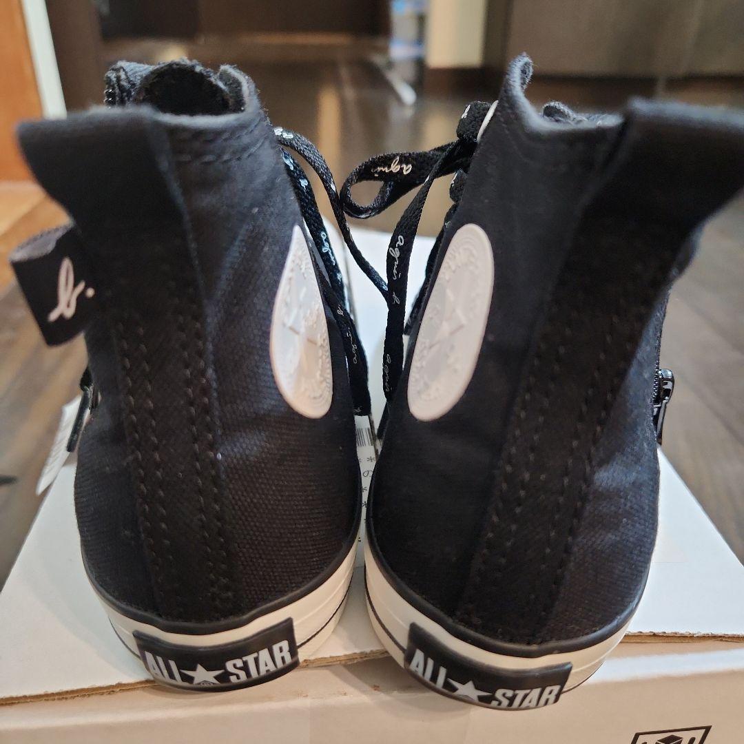 アニエスベー×コンバース キッズ ハイカットスニーカー　チャック付き　　19cm