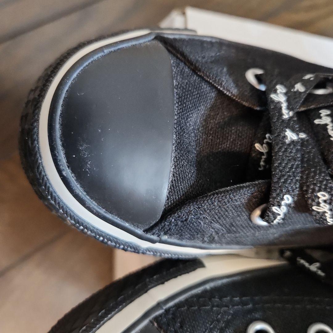 アニエスベー×コンバース キッズ ハイカットスニーカー　チャック付き　　19cm