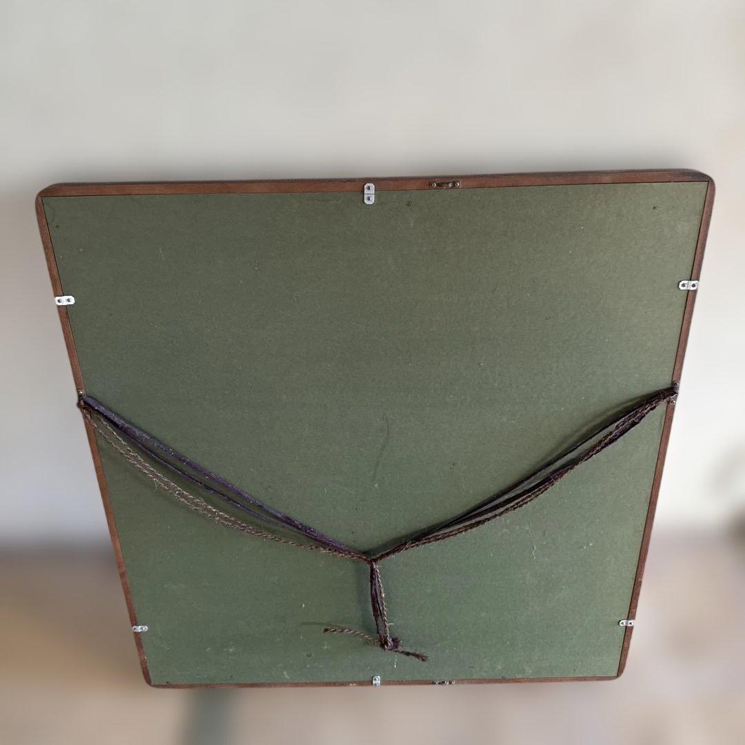 和風刺繍アート 赤い背景の箱掛け壁画飾り掛け絵純手作り刺繍