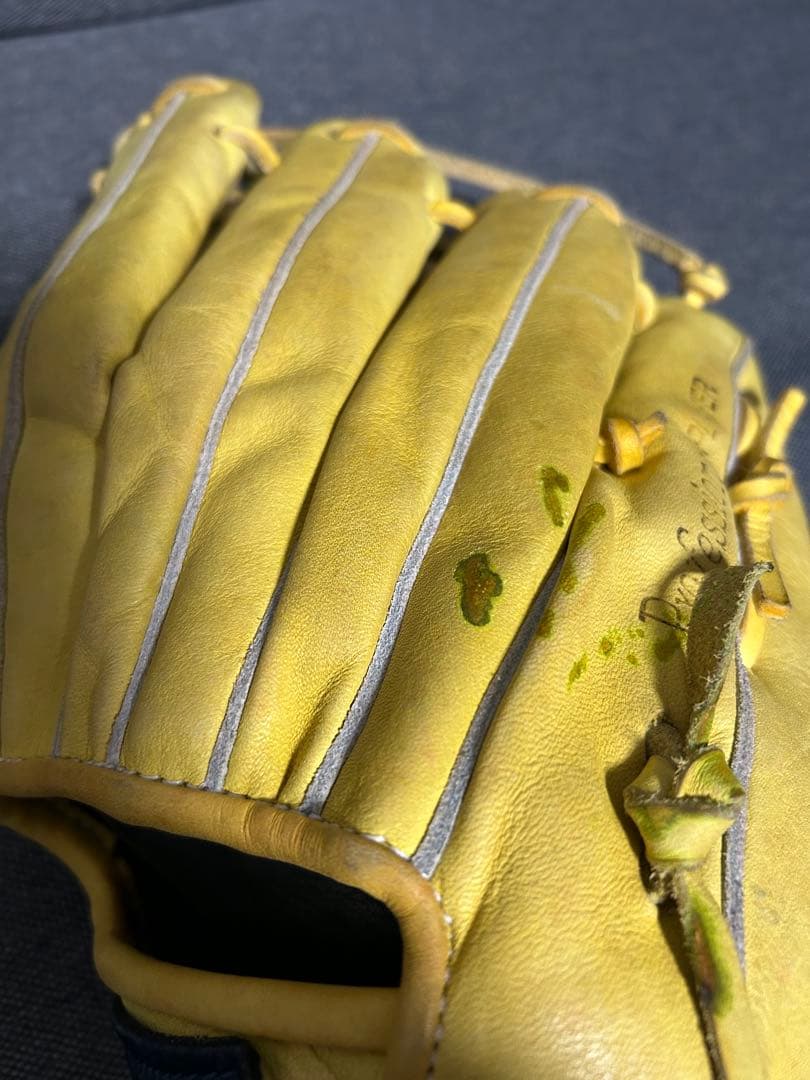 久保田スラッガー 少年用 左 軟式グローブ イエロー KSG-J4 中古 左投げ