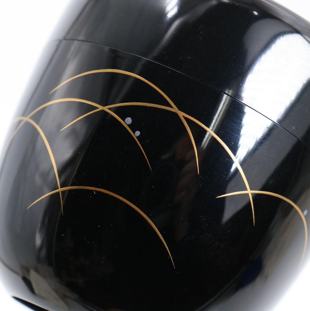 正春作 鈴虫蒔絵 棗 輪島塗 茶道具 共箱共布　V870　N6