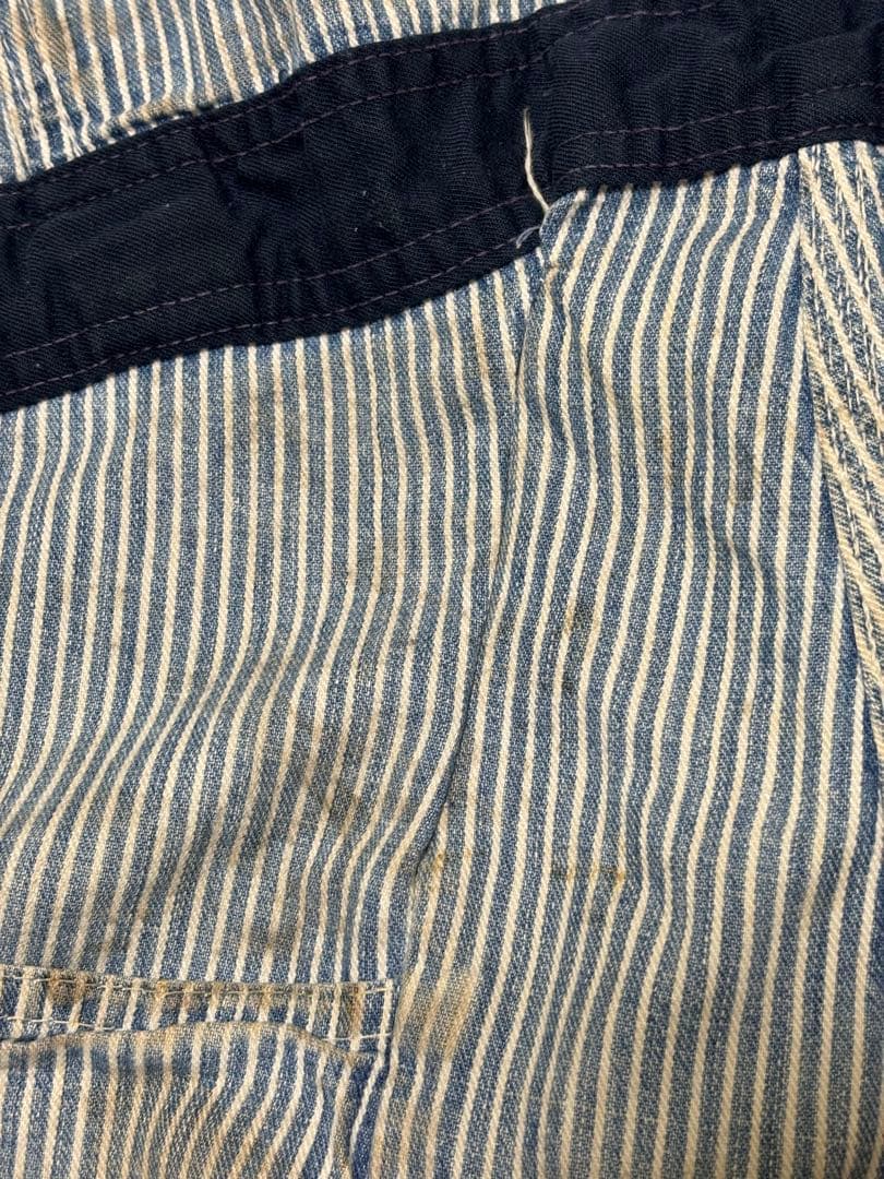 グ*ン様 超希少！1950sヴィンテージオールインワン　ヒッコリーつなぎ