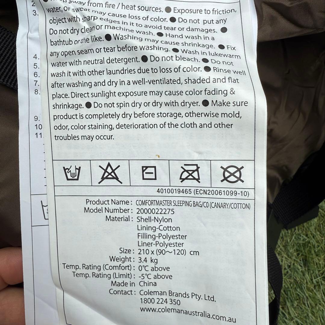 Coleman コールマン　コンフォートマスター　寝袋　2個セット