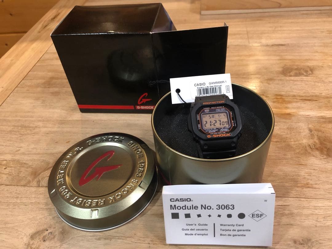 CASIO G-SHOCK GW-M5600R 電波ソーラー（箱、タグ付）