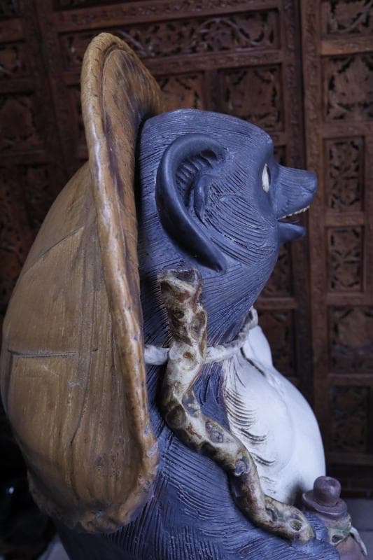 【引き取り限定】特大 古い信楽焼　狸 高さ115㎝ /骨董/古美術/美術品