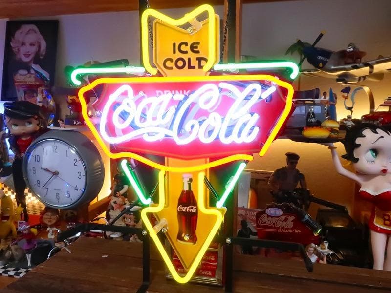 コカコーラ ネオンサイン アロー インテリア ダイナー ガレージ