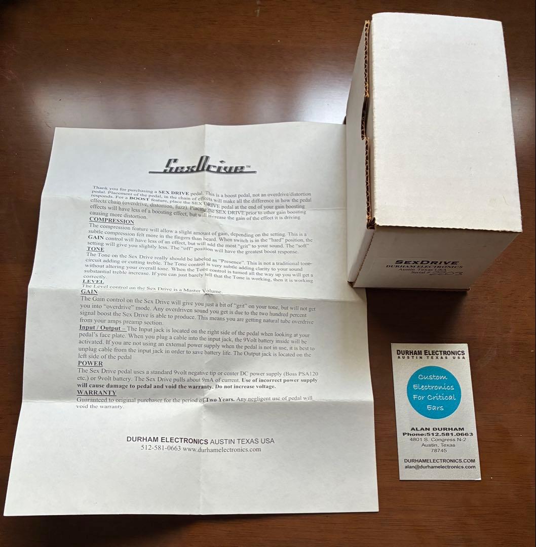 レア Durham Electronics Sex Drive 初期2000番代