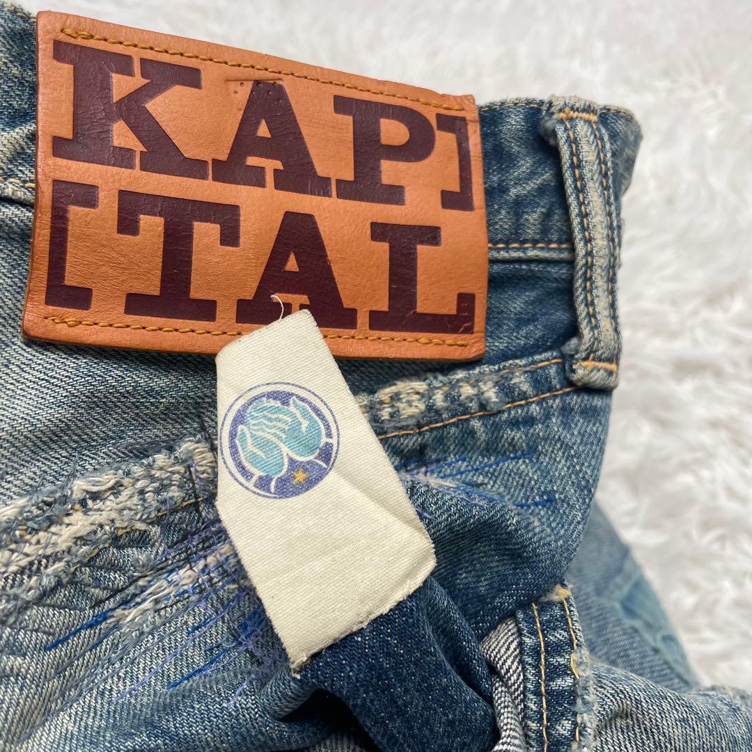 【名作】Kapital キャピタル 襤褸 ボロ 刺し子 デニムパンツ 34