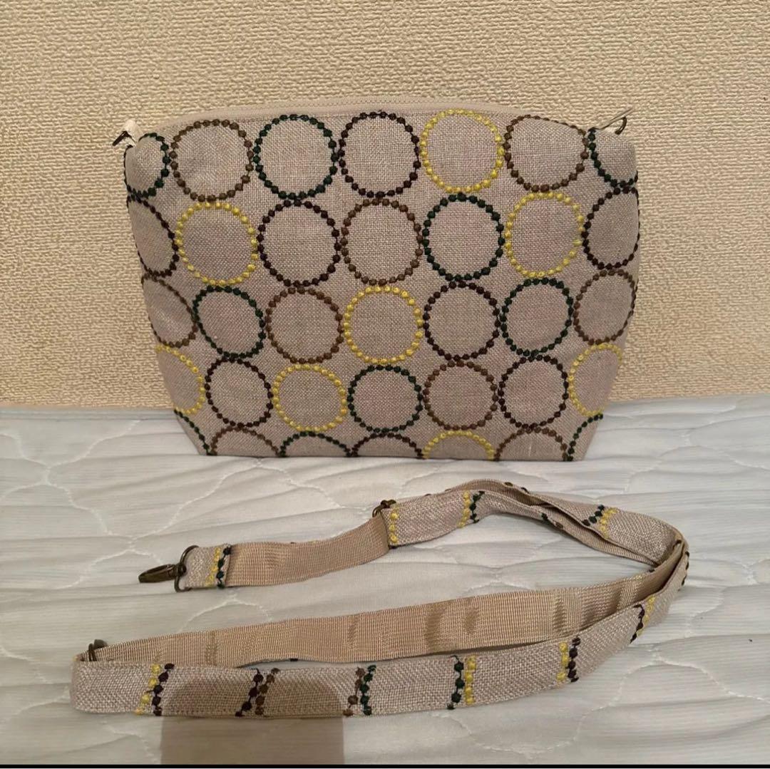 ミナペルホネン タンバリンミックス ショルダーバッグ ハンドメイド