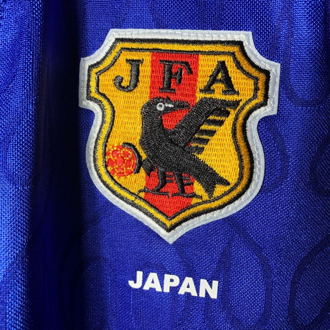 98年 サッカー 日本代表 ホーム 長袖 XL 炎 フランスW杯 ゲームシャツ