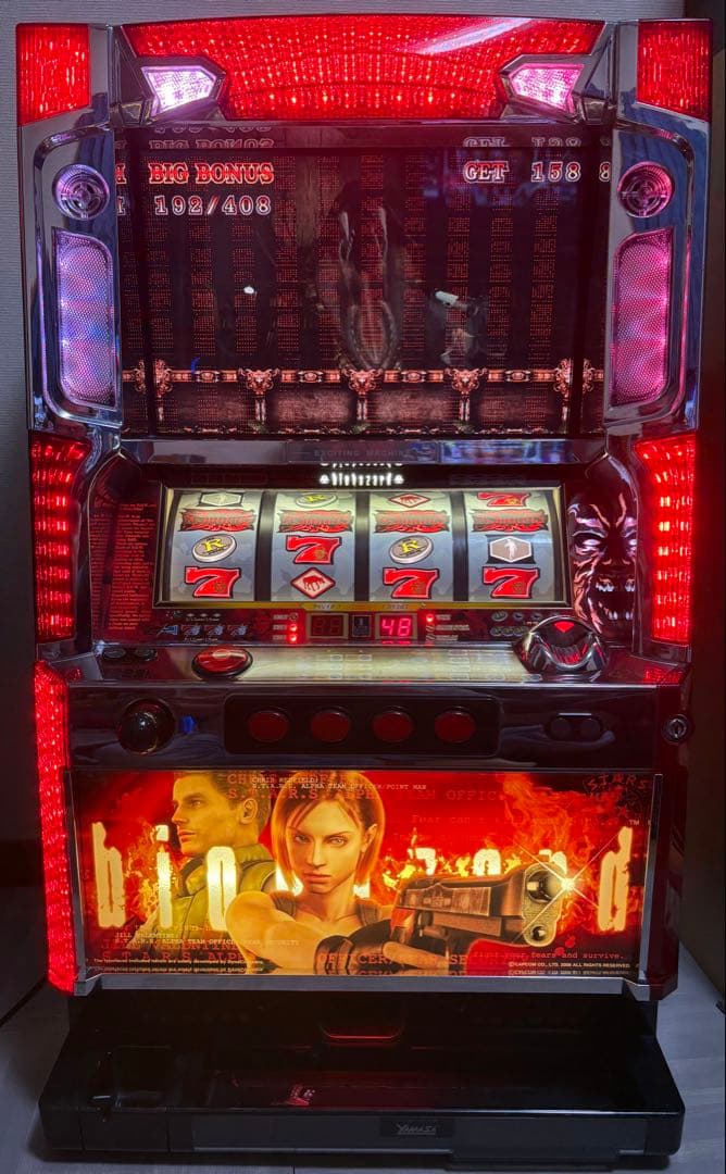 【液晶難あり】パチスロ 山佐　初代バイオハザード　不要機付き