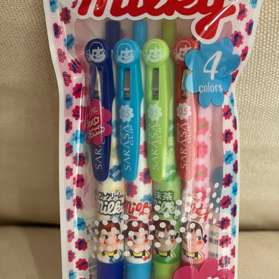 【激レア品】ZEBRA SARASA×不二家 ミルキーボールペン ペコちゃん