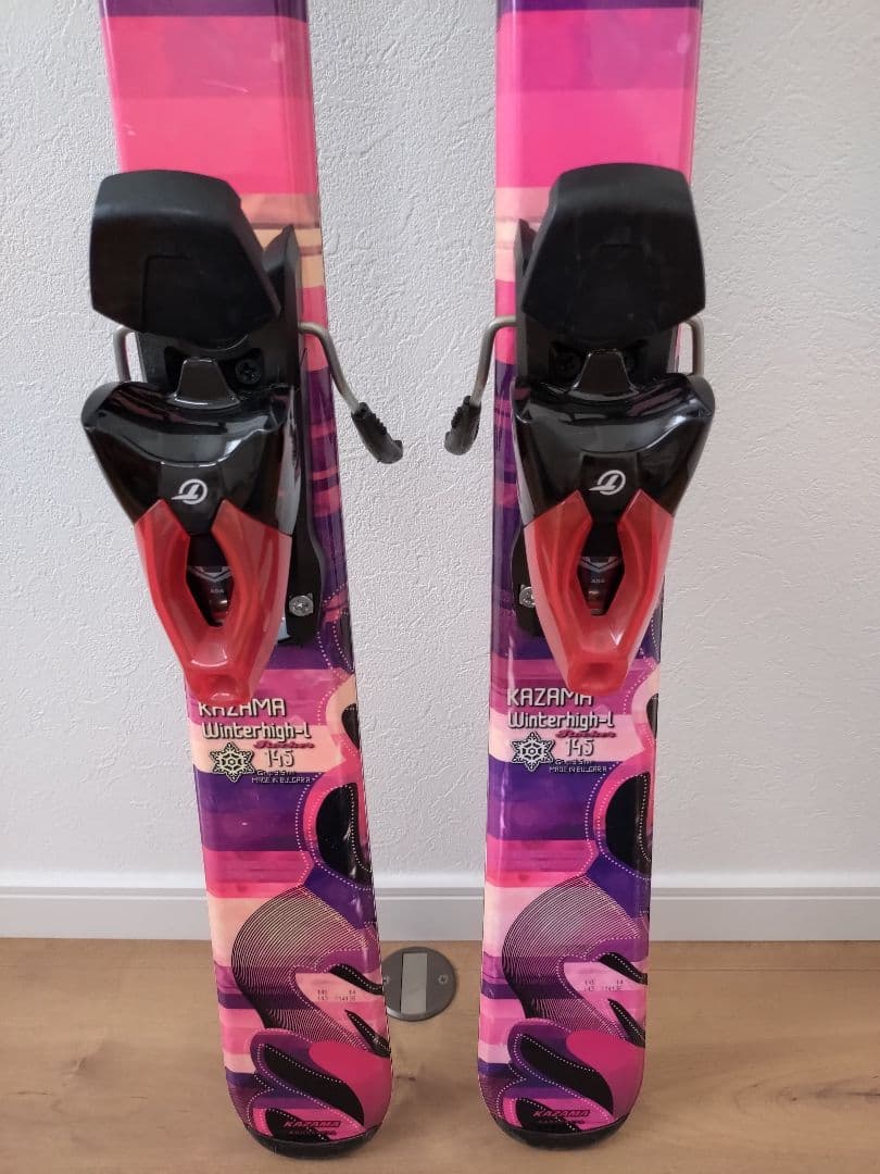 KAZAMAスキー ブラック/ピンク/パープル145センチ