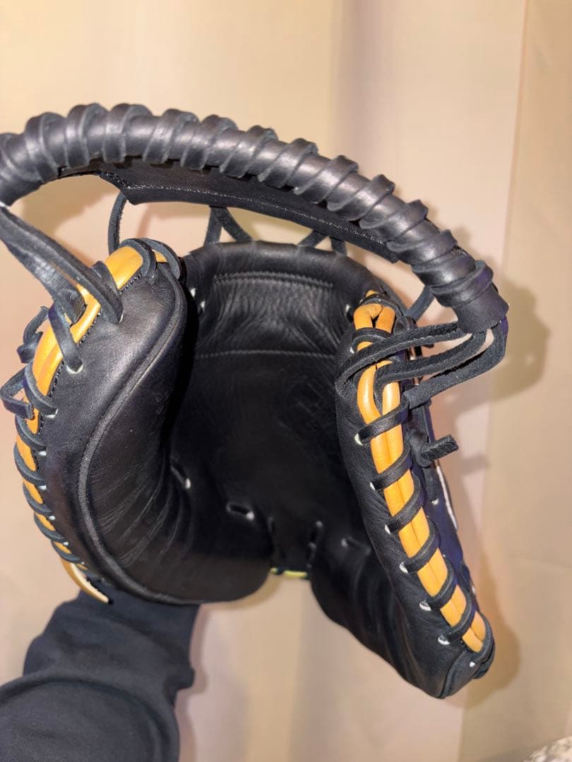 あ*あ様 【鬼型付け】未使用品ハタケヤマHATAKEYAMA軟式用キャッチャーミ