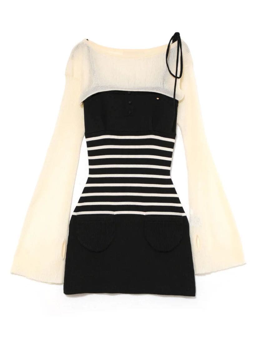 andmary Candice set mini dress ブラック