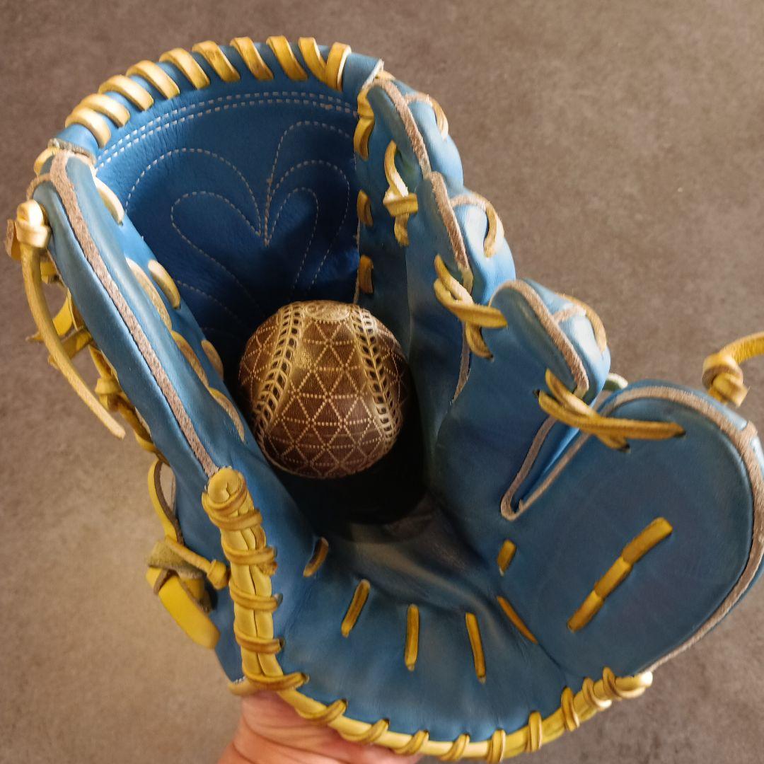 Mizuno グローバルエリート 軟式グローブ 青