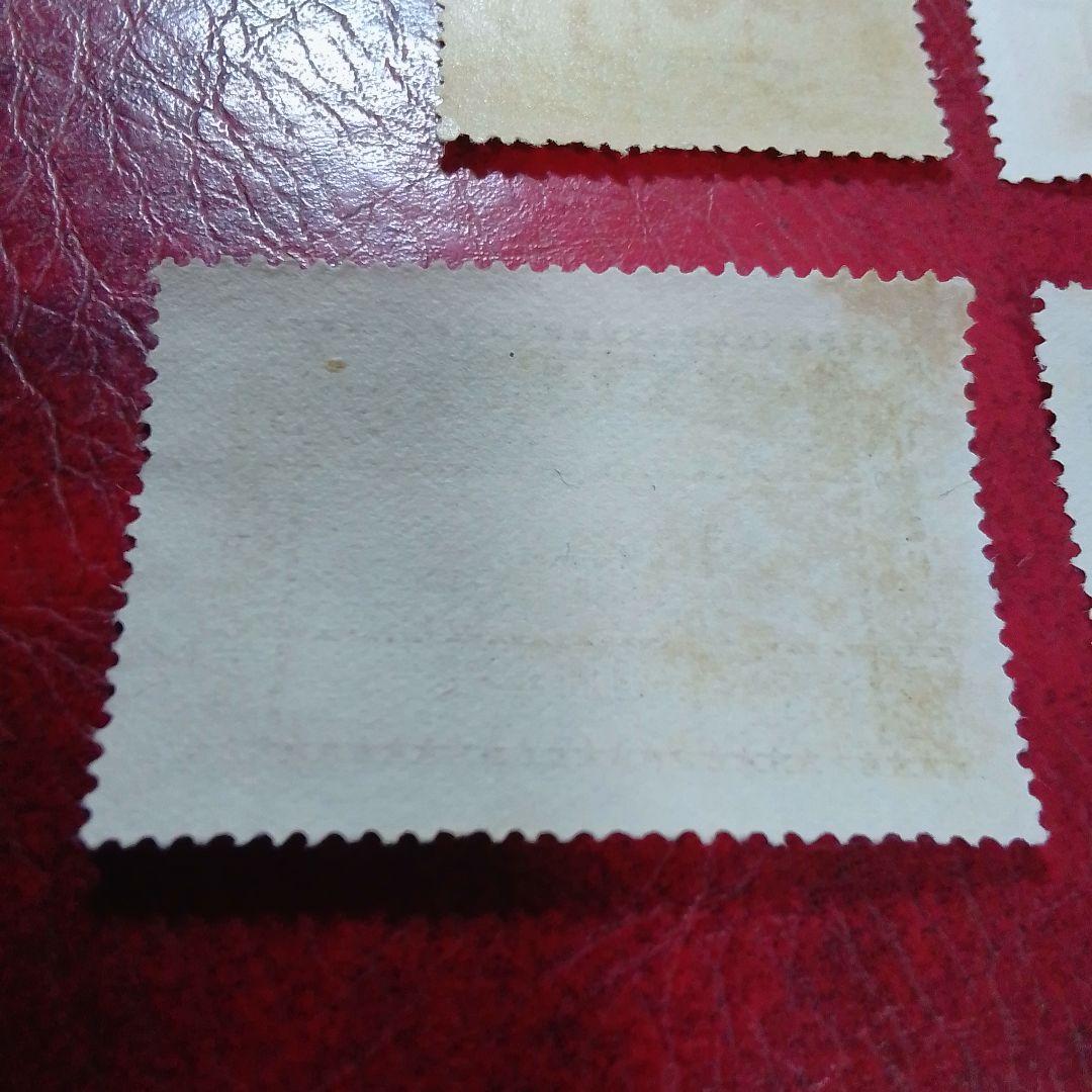 銭単位切手　大正10年　郵便創始50年記念　4種完　糊落ち　8500円