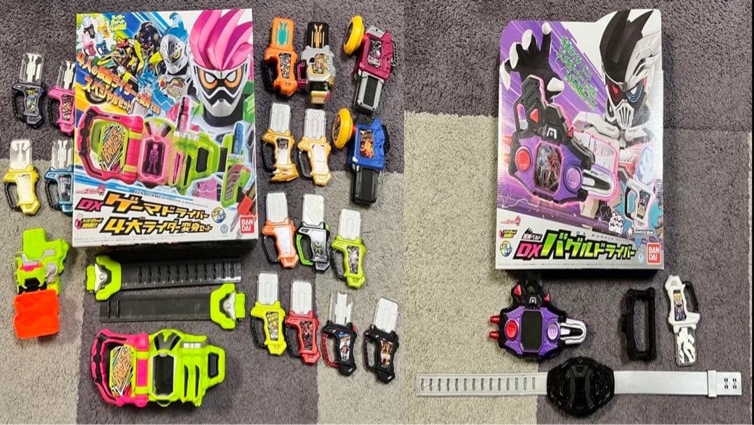仮面ライダーエグゼイド DXゲーマドライバー＆DXバグルドライバー（used）