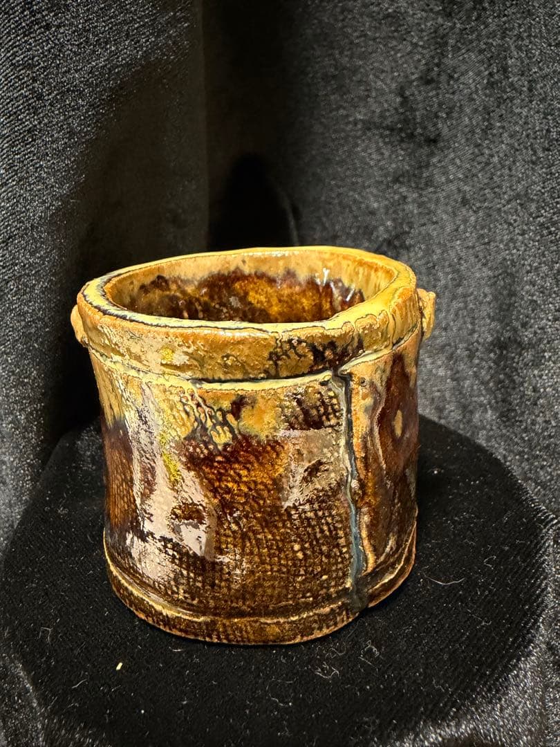 骨董品 陶器アンティーク年代不明直径5cm×高さ5cm整理品現状品のみ