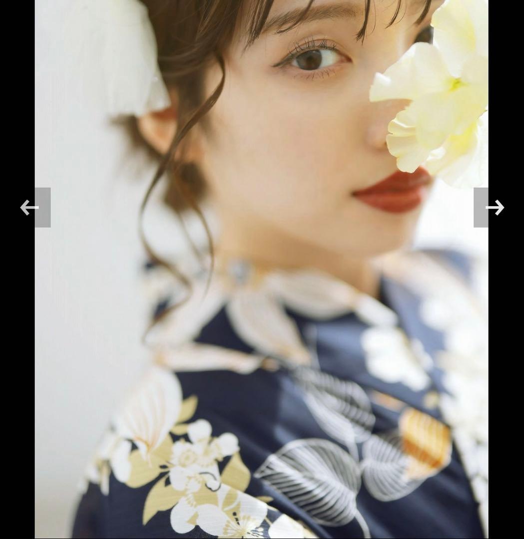 DITA 2025 浴衣 着物 帯 下駄3点セット F 幻想鏡花水月(柑橘)