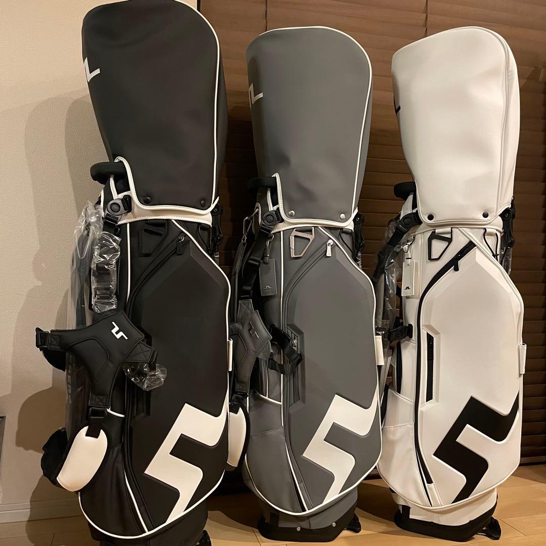 新作J.LINDEBERG ジェイリンドバーグ 高級 キャディバッグ カーボン黒