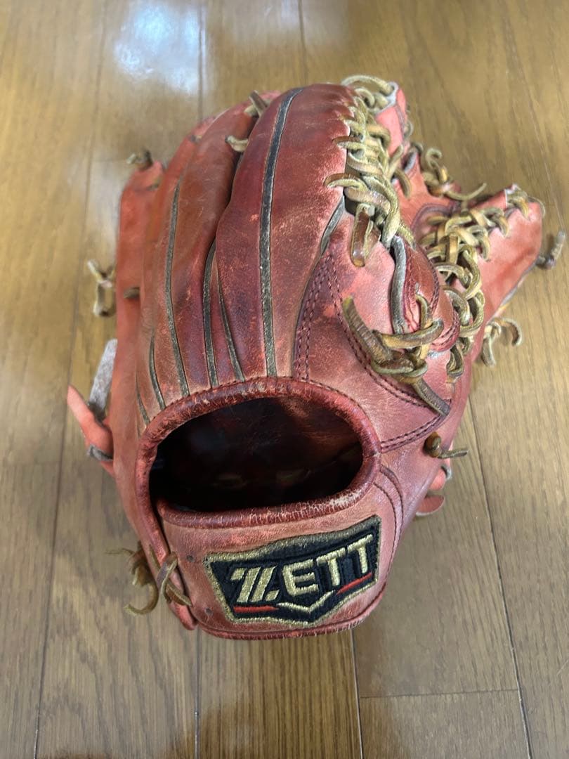 ZETT 赤 硬式グローブ
