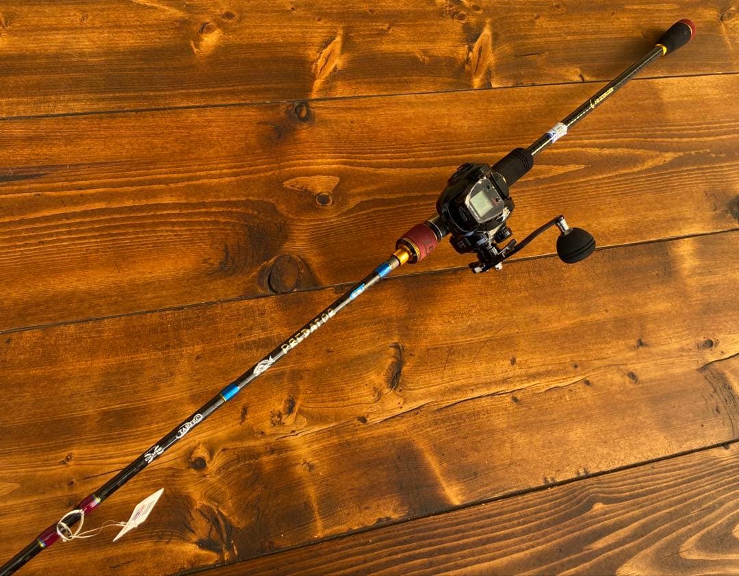 ジギングセット　レフトハンドル　3ピースパックロッド　Fujiガイド タイラバ