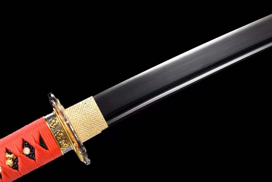 【影豹】中炭素鋼発黒侍刀 武具　刀装具　日本刀　模造刀 居合刀