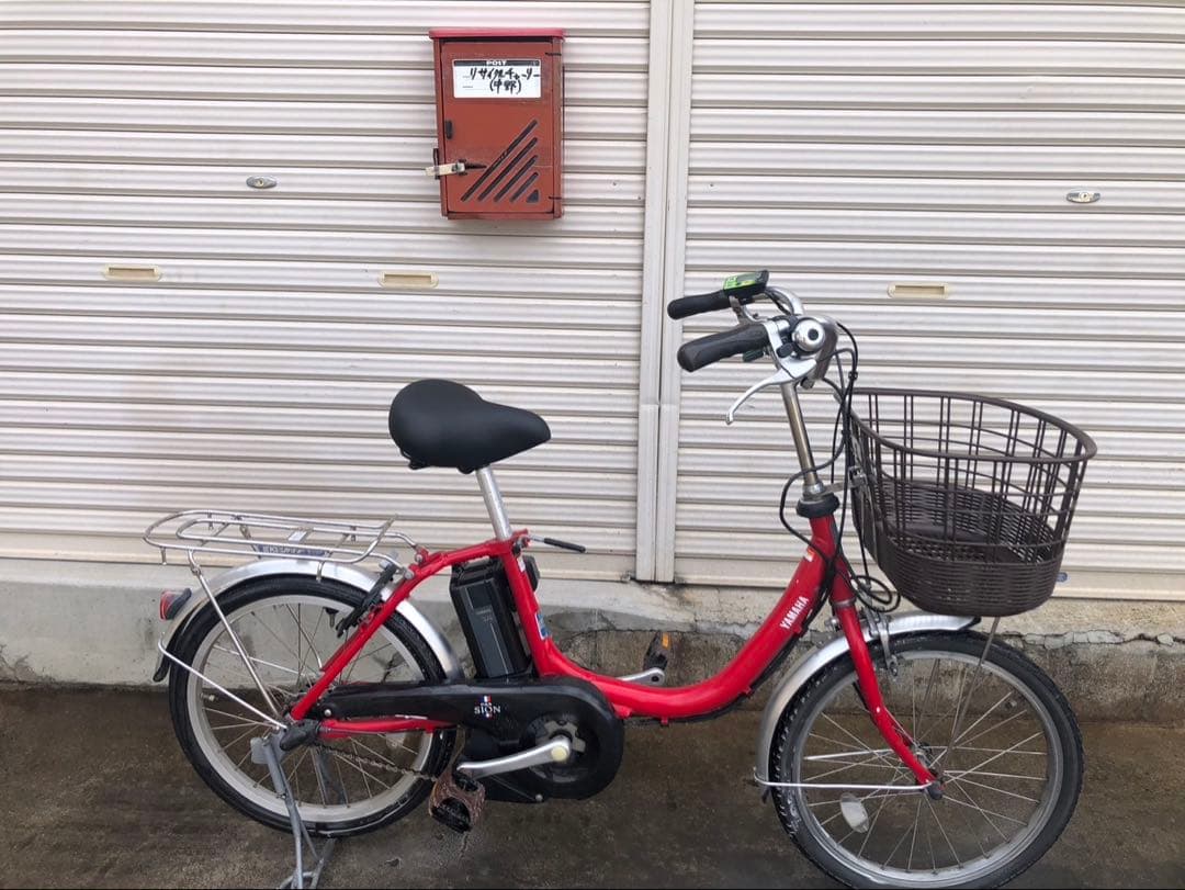 ヤマハ最新機種電動アシスト自転車pas sion20インチレッドアルミボディー