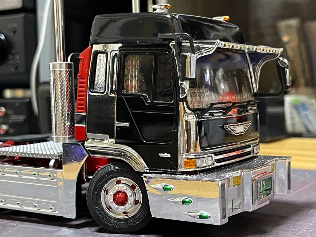 デコトラ‼️1/32 アオシマ製★プロフィア・トレーラーヘッド★完成品★