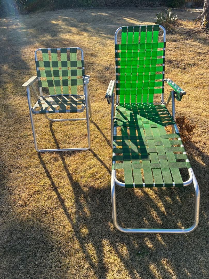 ビンテージ　アウトドアチェアー　ガーデンチェアー　2脚セット