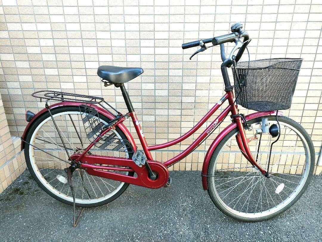 シティサイクル 自転車 ワインレッド 福岡市内引取り
