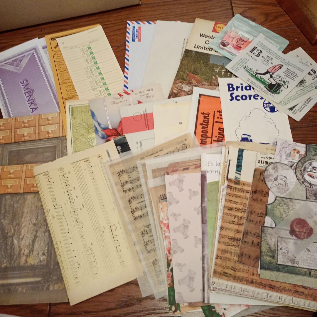 コラージュ材料・紙もの超大量セット（レトロ素材コレクション）