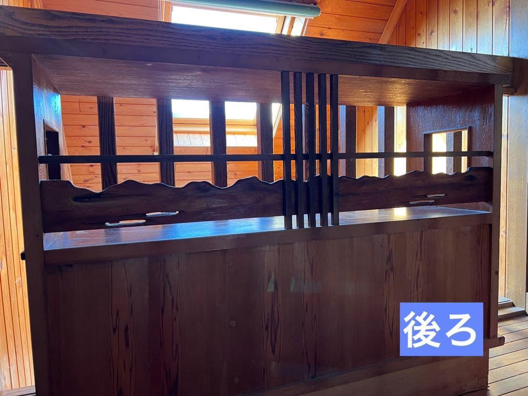 【和家具】茶箪笥 飾り棚 水屋箪笥 民芸家具　幅120cm 梱包たのメル便