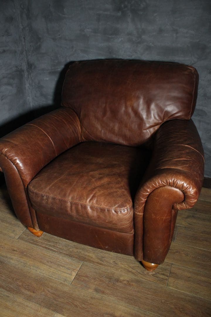 首都圏送無料〜　美　NATUZZI イタリア 本革　ヴィンテージ　ソファ　アーム