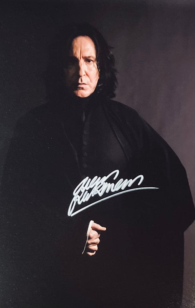 ハリー・ポッター　アラン・リックマン 直筆サイン入り写真 保証書付　スネイプ　i