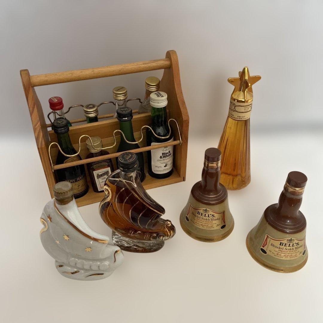 ウイスキー瓶セット（ベルズ、船型、星型）古酒
