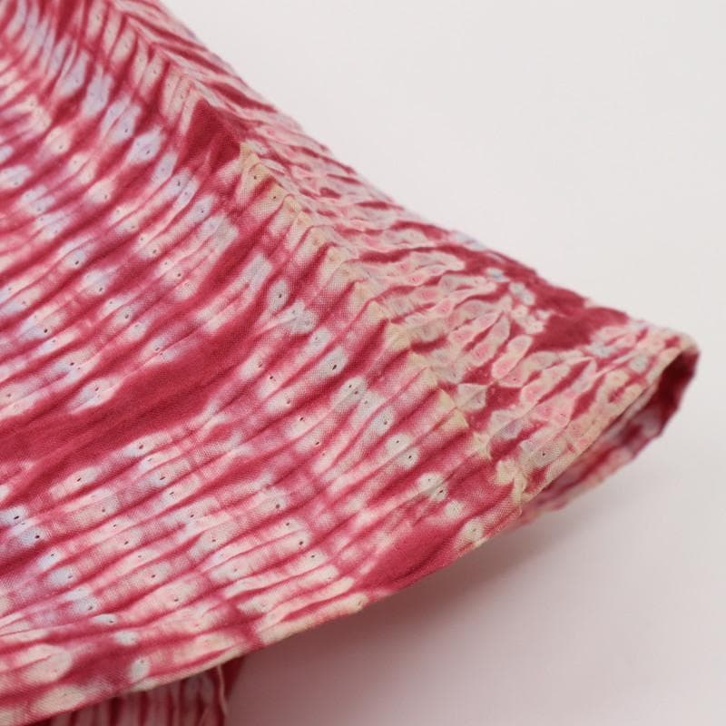 【板締め絞り浴衣】長尺 濃ピンクトールサイズ 木綿 夏着物 8UM7